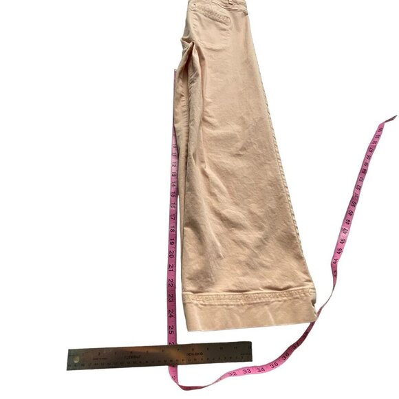 MARINE LAYER Women Wide Leg Pants Sz 6 Peach High Waist Cropped Jeans 30-2 - Picture 15 of 15